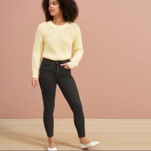 Everlane The Authentic Stretch High-Rise Skinny Washed Black